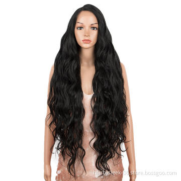 Easy 360 Synthetic Lace Wig  High Heat Resistant Fiber 13*6 Lace Frontal 36 Inch AMALFI Long Body Wavy Wig Synthetic hair wigs